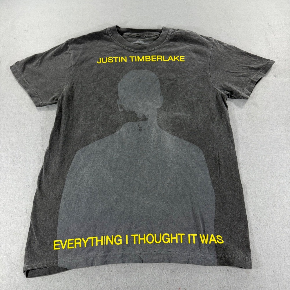 Justin Timberlake 2024 Tour‎ T-Shirt Mens Small Black Graphic Tee